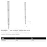 0092-400 SPINA IN ZAMA L. 9,5MM D. 3MM. L.M. DEI F.LLI MONTICELLI | InfissoPro