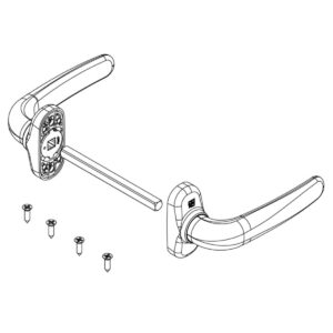 Doppia maniglia per porta prima plus colore bianco perla. Giesse