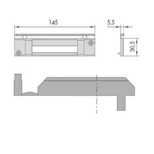 06278-27 CONTROPIASTRA IN NYLON NUOVO 40 - FASCIA LARGA. CISA