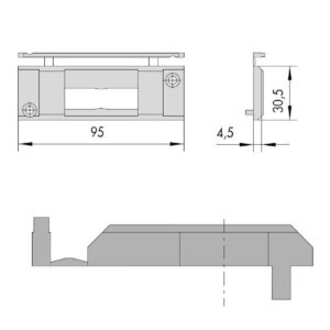 06287-27 CONTROPIASTRA IN NAYLON NUOVO 40 - FASCIA STRETTA. CISA