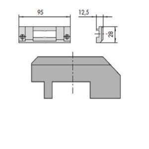 06287-65 Contropiastra in naylon per r40 fascia stretta. Cisa