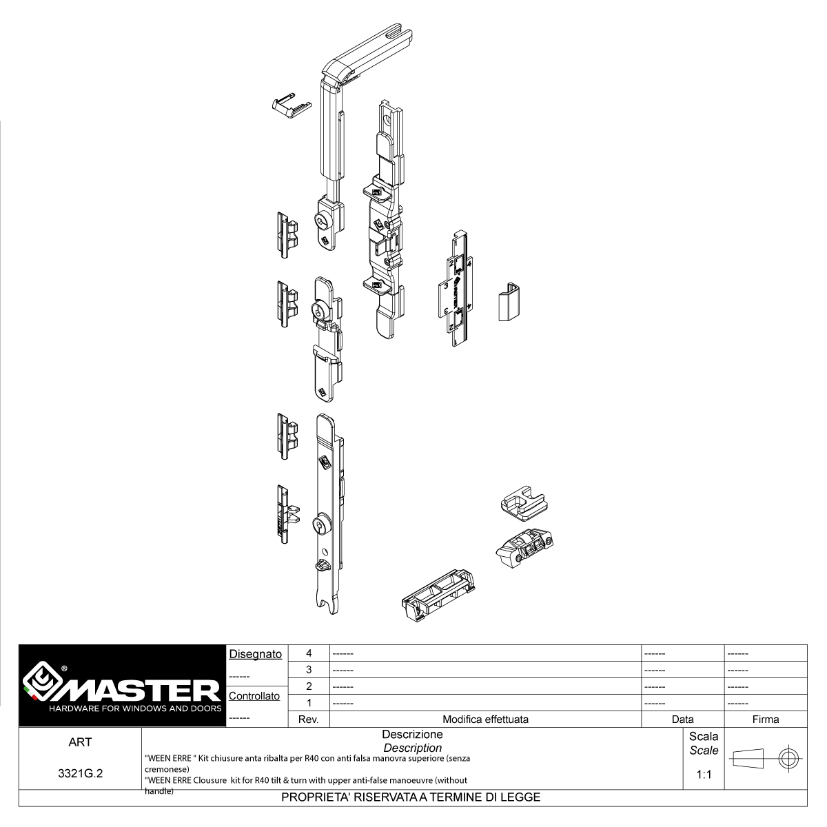 A3321G.2 HIDE 110 R40 KIT BASE ANTA RIBALTA CON AFM SUPERIORE. MASTER ITALY FOTO 2 A3321G.2 HIDE 110 R40 KIT BASE ANTA RIBALTA CON AFM SUPERIORE. MASTER ITALY | InfissoPro
