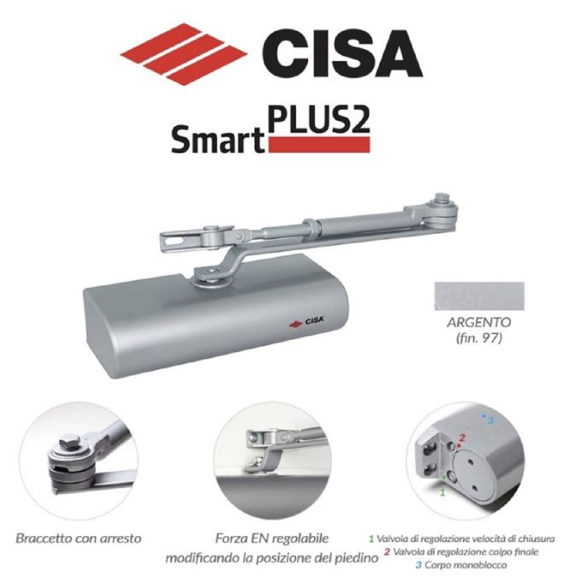 C1416-03-0-97_C1416-03-0-97-CHIUDIPORTA-SMART-PLUS-2-NERO-OPACO-RAL-9005O_-CISA-FOTO-1.jpeg C1416-03-0-97 CHIUDIPORTA SMART PLUS 2 GRIGIO RAL 9006. CISA | InfissoPro