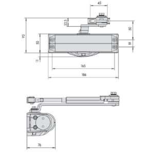 C1416-03-0-97 CHIUDIPORTA SMART PLUS 2 GRIGIO RAL 9006. CISA | InfissoPro C1416-03-0-97 CHIUDIPORTA SMART PLUS 2 GRIGIO RAL 9006. CISA | InfissoPro