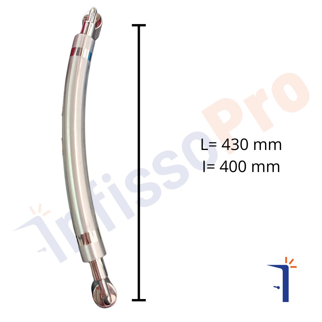 05.51.302-s maniglione modello napoli diametro 32 mm, l 430 mm, i 400 mm, in acciaio inox aisi 316l satinato. MPM dimensioni 05.51.302-s maniglione modello napoli diametro 32 mm, l 430 mm, i 400 mm, in acciaio inox aisi 316l satinato. Mpm | InfissoPro