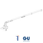 6-40243-18-0-1 CERNIERA BRACCIO SUPERIORE ANTA RIBALTA INTERASSE 9 751-1200 MM. G-U | InfissoPro