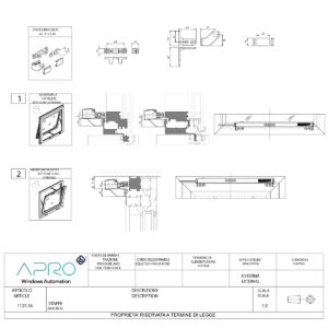 A1123R9010.16 APRO STAFFA VASISTAS-SPORGERE COLORE bianco. MASTER ITALY | InfissoPro