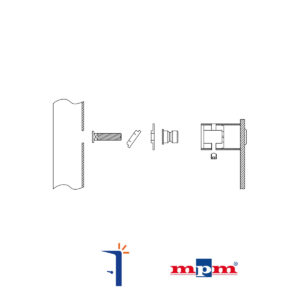 K.04 FISSAGGIO SINGOLO UNIVERSALE PER PROFILI TUBOLARI IN ACCIAIO INOX AISI 316L. MPM