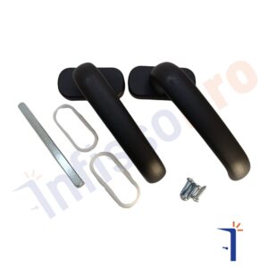 MD104 DOPPIA MANIGLIA ERICA IN NAYLON COLORE NERO 9005. NUOVA DALBAMA | InfissoPro MD104 DOPPIA MANIGLIA ERICA IN NAYLON COLORE NERO 9005. NUOVA DALBAMA | InfissoPro
