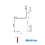 TBFE8031-100010 CERNIERA SQUADRA 18-9 INFERIORE DESTRA. SIEGENIA | InfissoPro