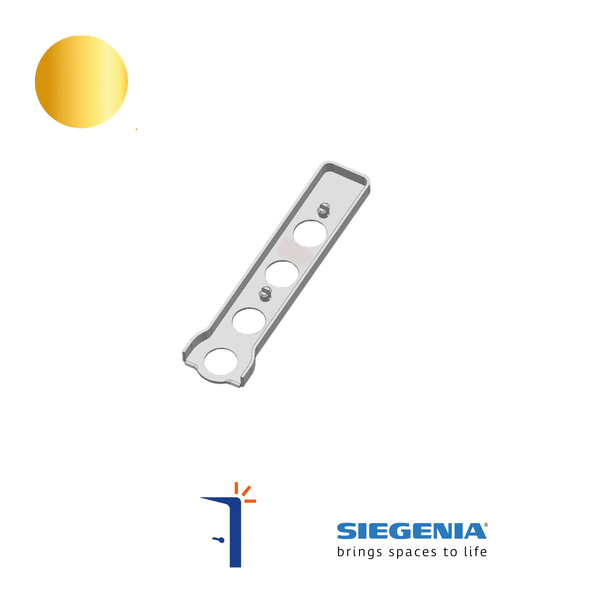 TKEO0010-L38012 COPERCHIETTO COPRIVITI INFERIORE TELAIO COLORE ORO. SIEGENIA FOTO 1 TKEO0010-L38012 COPERCHIETTO COPRIVITI INFERIORE TELAIO COLORE ORO. SIEGENIA | InfissoPro