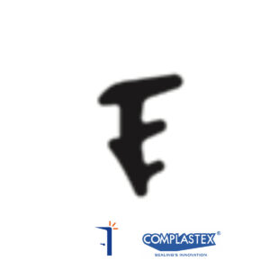 00UP2 GUARNIZIONE VETRO INTERNA 2 MM NERA IN PVC UNIVERSAL ROTOLO DA 400 M. COMPLASTEX