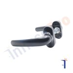 MD101-A Doppia maniglia arrotondata flora colore nero RAL 9005. Nuova Dalbama | InfissoPro