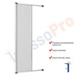 Zanzariera avvolgibile per balcone 250x160 ad apertura laterale profilo in alluminio riducibile con frizione montaggio facile