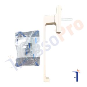 Maniglia e viti di montaggio Master Italy linea Italia modello A3080 di colore avorio ral 1013