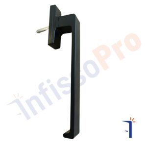 Maniglia per infissi scorrevoli marca Master Italy linea Italia modello A3080 di colore nero