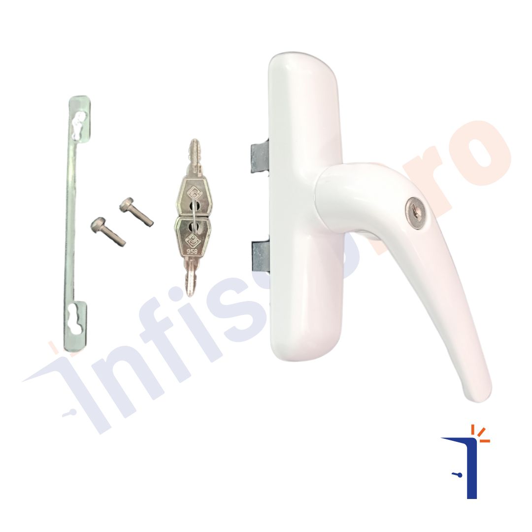 Maniglia con serratura e chiave A6033R9010.10 Master Italy Maniglia con serratura e chiave A6033 Master Italy: aumenta la sicurezza delle tue finestre | InfissoPro
