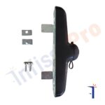 maniglia per finestra con il manico asportabile colore nero