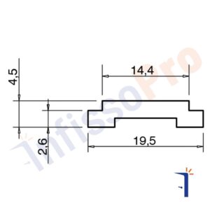 Disegno in sezione astina di collegamento giesse camera europea
