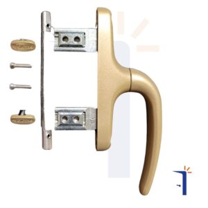 Maniglia Giesse Unica maniglia per finestre e persiane bronzo con piastrina e viti per il fissaggio marca Giesse modello UNICA APEX