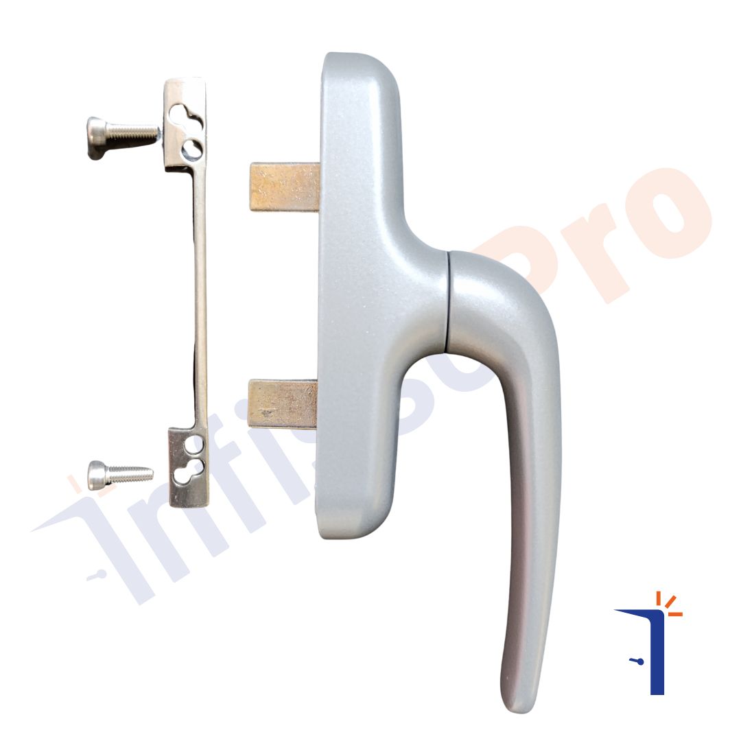 Maniglia cremonese Giesse Prima 01024376u per finestre e persiane argento Maniglia cremonese Giesse Prima colore argento