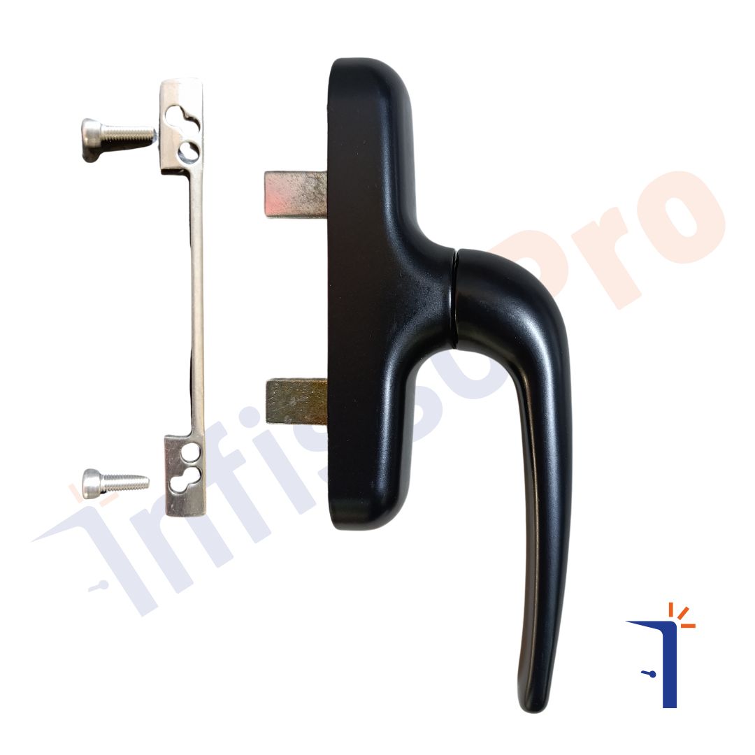 Maniglia cremonese Giesse Prima 01024500u per finestre e persiane nero Maniglia cremonese Giesse Prima colore nero