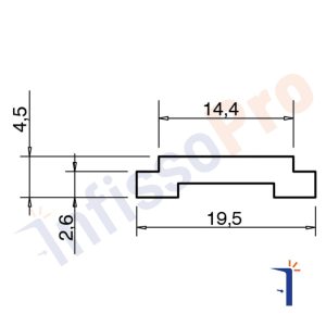 Astina di collegamento Giesse 03524 camera europea colore grigio rotolo da 250mt | InfissoPro
