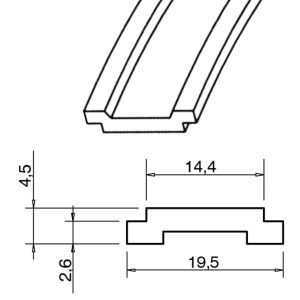 Astina di collegamento Giesse 03524 camera europea colore grigio rotolo da 250mt | InfissoPro