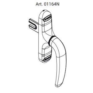 Maniglia cremonese Giesse unica monodirezionale | InfissoPro Maniglia cremonese Giesse unica monodirezionale | InfissoPro