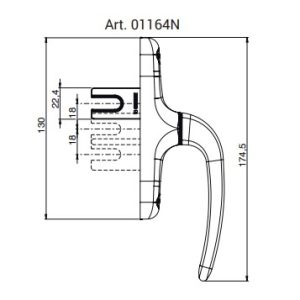 Maniglia cremonese Giesse unica monodirezionale | InfissoPro Maniglia cremonese Giesse unica monodirezionale | InfissoPro