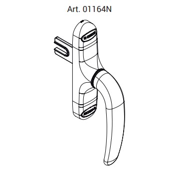 01165n Maniglia cremonese Giesse unica monodirezionale | InfissoPro