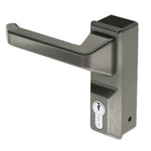 Maniglia con placca 07A78 CISA per comando esterno antipanico Alpha