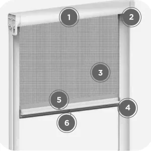 zanzariera Prisma avvolgibile per porte e finestre.