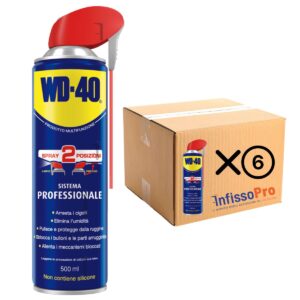WD-40 promo pack 6pz. Professionale multiuso a doppia azione 6X500ml | InfissoPro 35014845